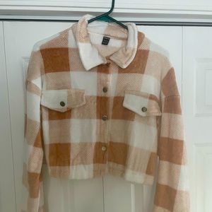 Cropped soft flannel - new with tag